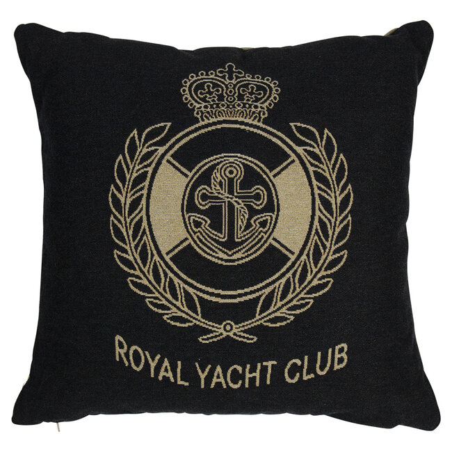 Mars & More gobelin kussen antraciet royal yacht club 45x45cm*