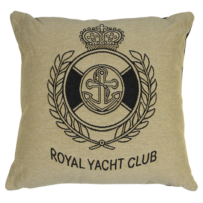 Mars & More gobelin kussen antraciet royal yacht club 45x45cm*