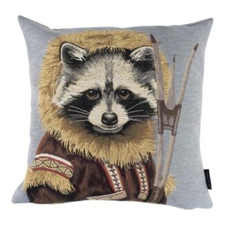 Mars & More gobelin kussen jas wasbeer 45x45cm