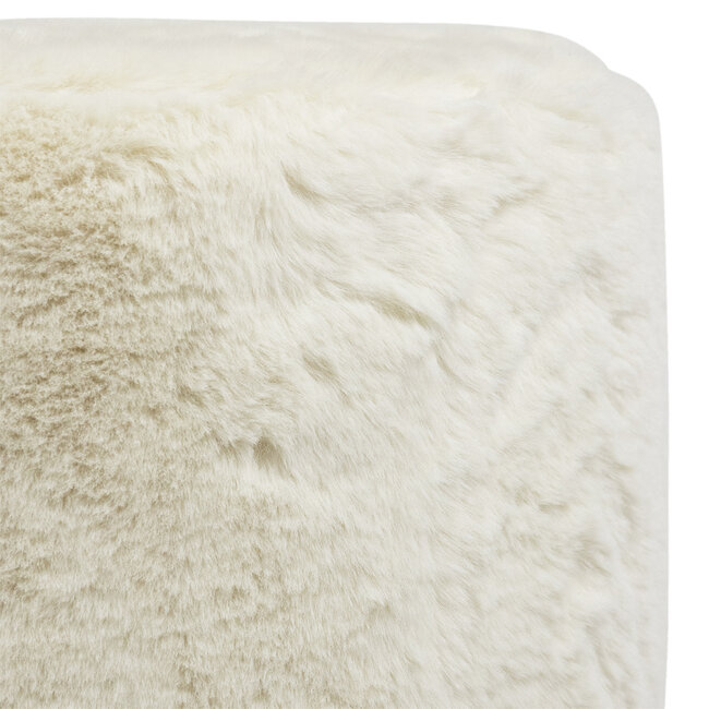 Mars & More poef teddy glad gebroken wit dia 40cm