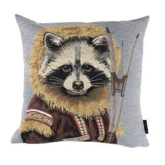 Mars & More gobelin kussen jas wasbeer 45x45cm