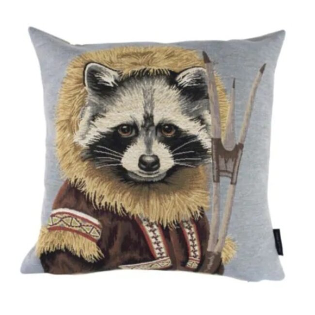 Mars & More gobelin kussen jas wasbeer 45x45cm