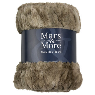 Mars & More plaid rib bruine beer 130x170cm
