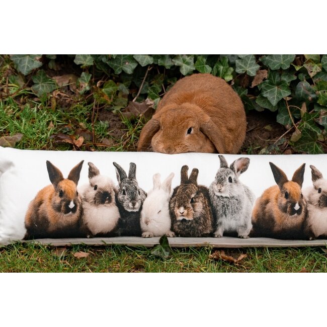 Mars & More canvas tochtkussen konijntjes 20x90cm