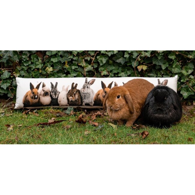 Mars & More canvas tochtkussen konijntjes 20x90cm