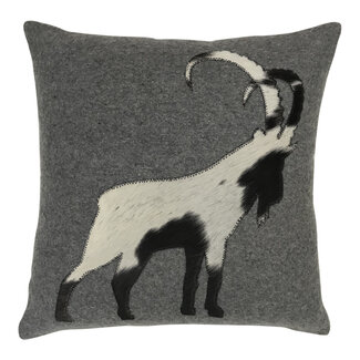 Mars & More wol grijs kussen steenbok 45x45cm