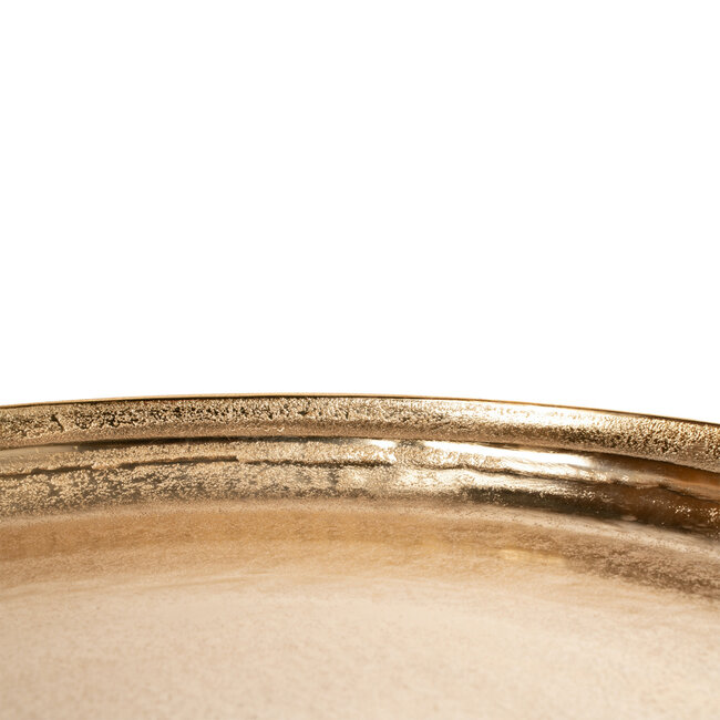 Mars & More dienblad op voet champagne goud 60x60x30cm