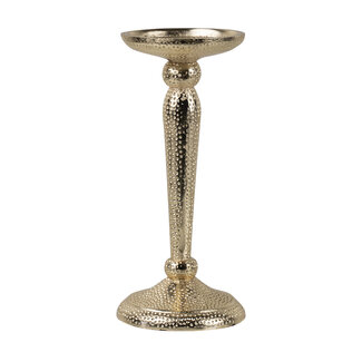 Mars & More kandelaar gehamerd champagne goud 22x10cm