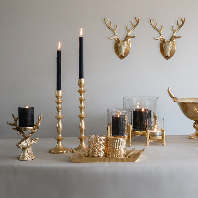 Mars & More windlicht op pootjes champagne goud small