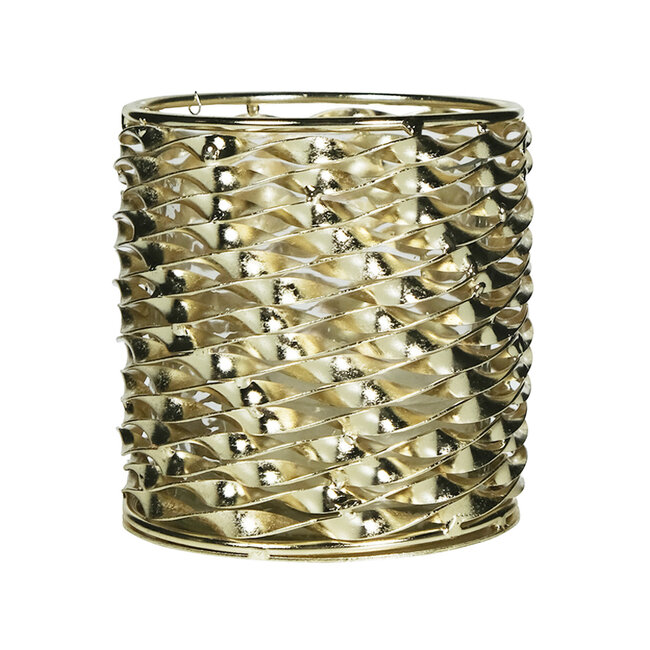 Mars & More windlicht metaal champagne goud d