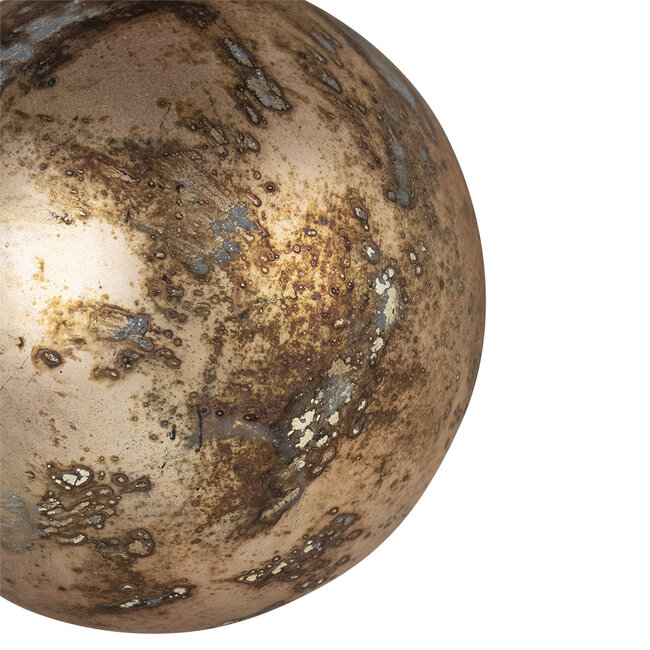 Mars & More decoratie bal hert antiek bruin 12cm