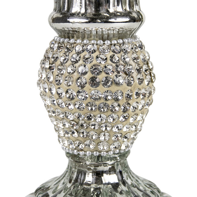 Mars & More kandelaar strass zilver 10cm
