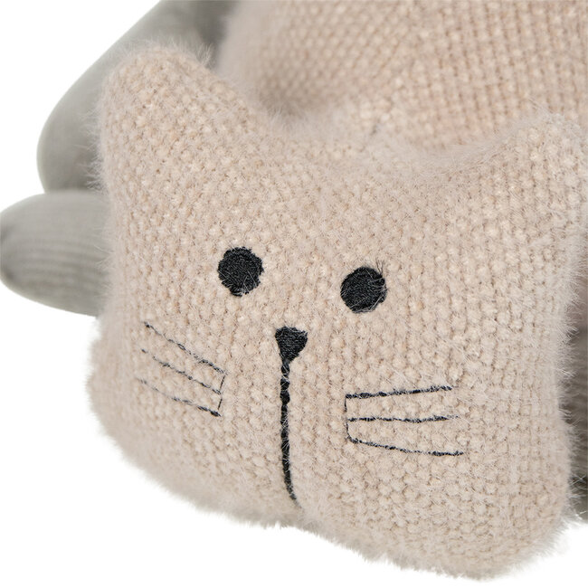 Mars & More deurstopper kat staart ecru 18x15x17 cm