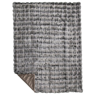 Mars & More plaid teddy bobbel grijs 130x170cm