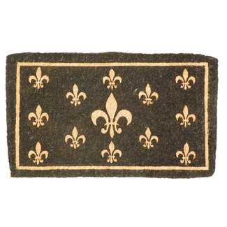 Mars & More kokosmat handgeweven franse lelie zwart 75cm