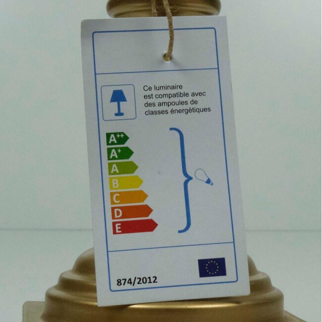 Mars & More lampvoet ornament champagne goud 11x11x30cm