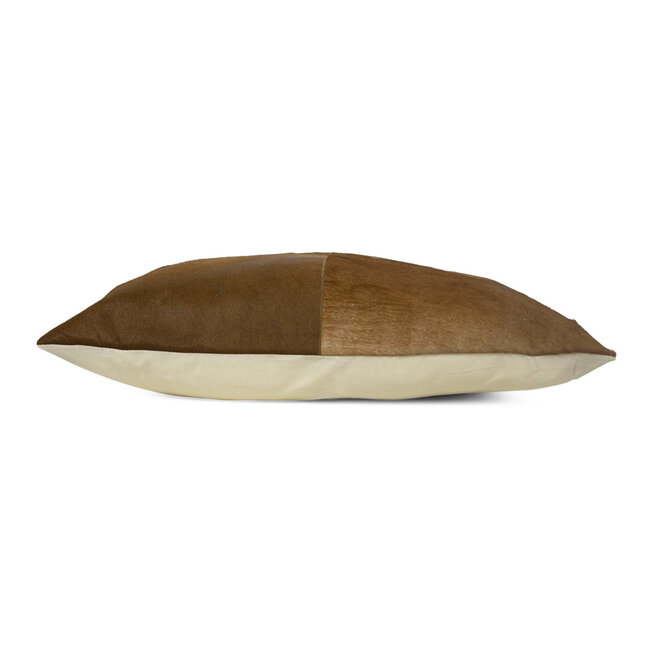 Mars & More groot kussen dekensteek koe bruin/wit 45x60cm