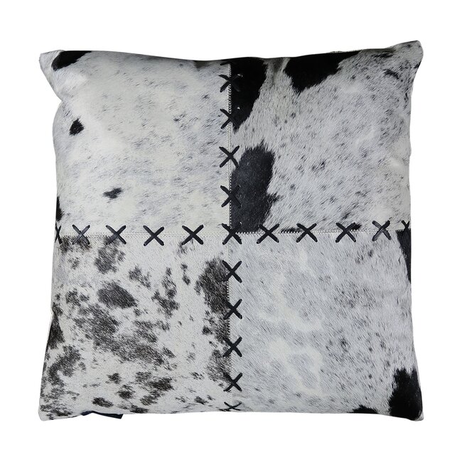 Mars & More kussen dekensteek koe zwart 45x45cm