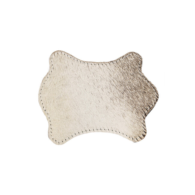 Mars & More onderzetter koe koevorm grijs 11x10cm