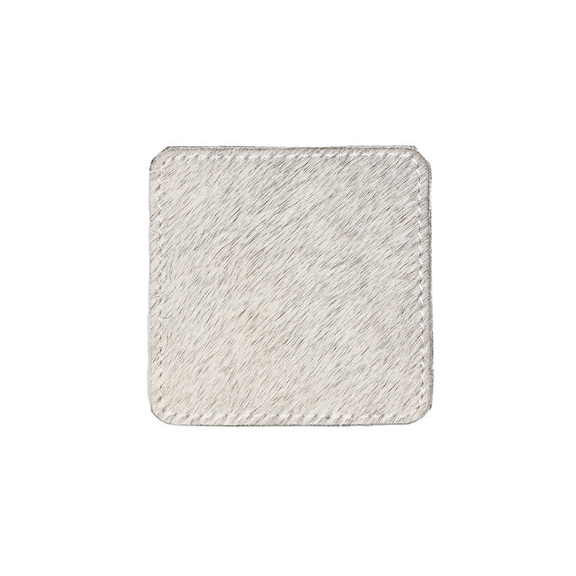 Mars & More onderzetter koe vierkant grijs 9x9cm