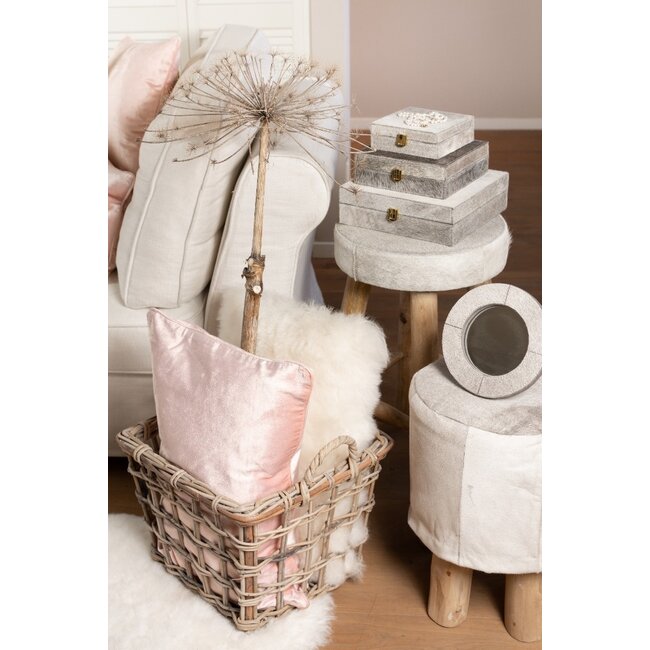 Mars & More spiegel rond standaard koe grijs 25cm*