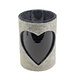 Mars & More windlicht koe hart grijs 20cm