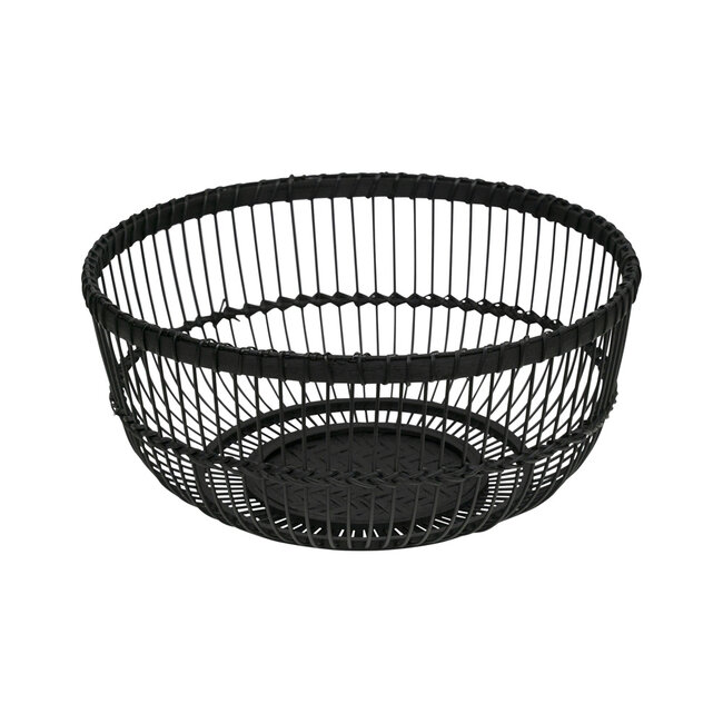 Mars & More bamboe manden zwart (set van 2)*