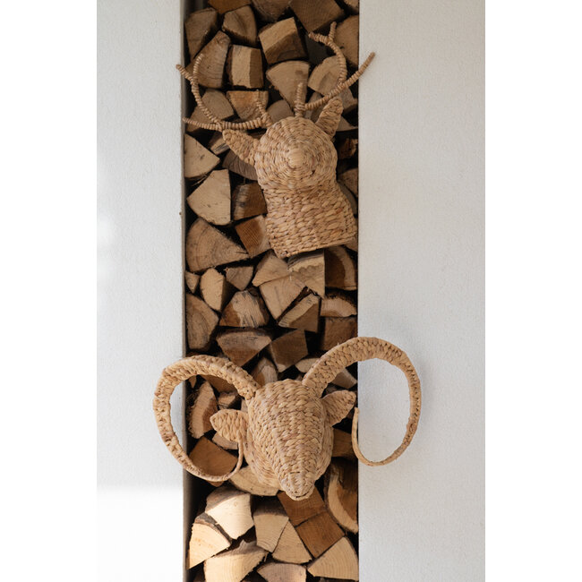 Mars & More waterhyacinth wandkop hert 44cm