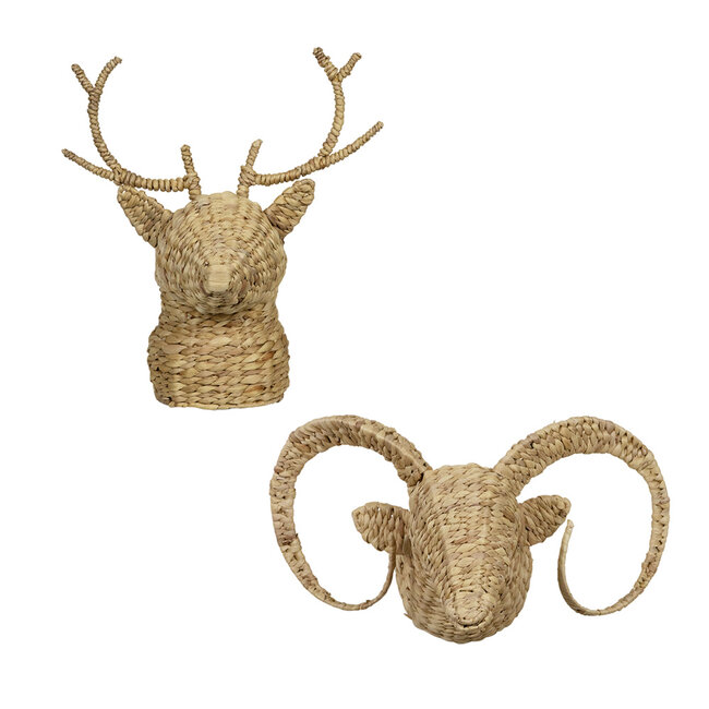 Mars & More waterhyacinth wandkop steenbok 38cm