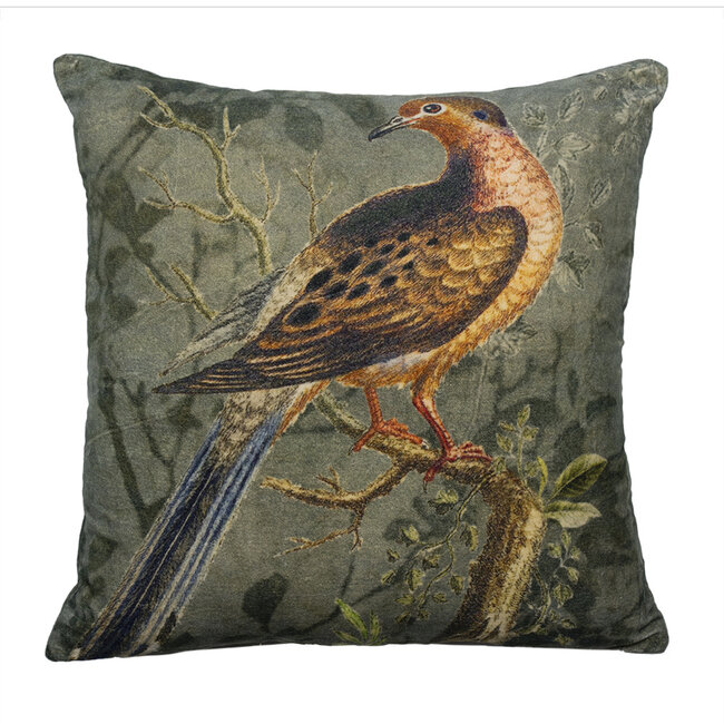 Mars & More kussen fluweel charming blauwstaart 45x45cm