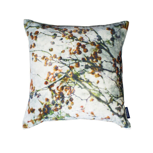 Mars & More kussen fluweel natuur rozenbottel 45x45cm*