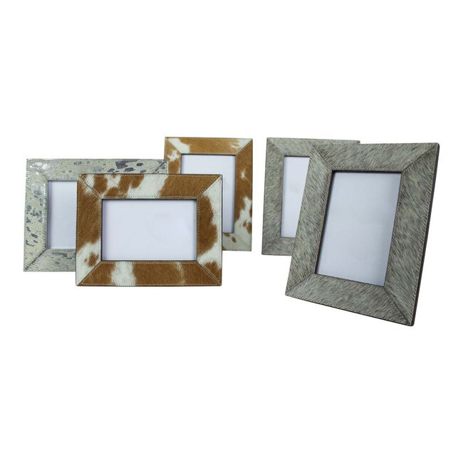 Mars & More fotolijst koehuid grijs 18x13cm