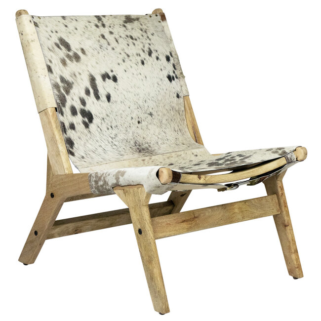 Mars & More stoel relax koevel bruin/wit (zelfmontage)