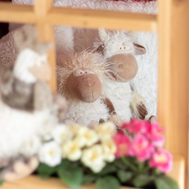 Mars & More knuffel lief langhaar koe 25cm