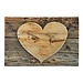 Mars & More deurmat hout hart 75x50cm