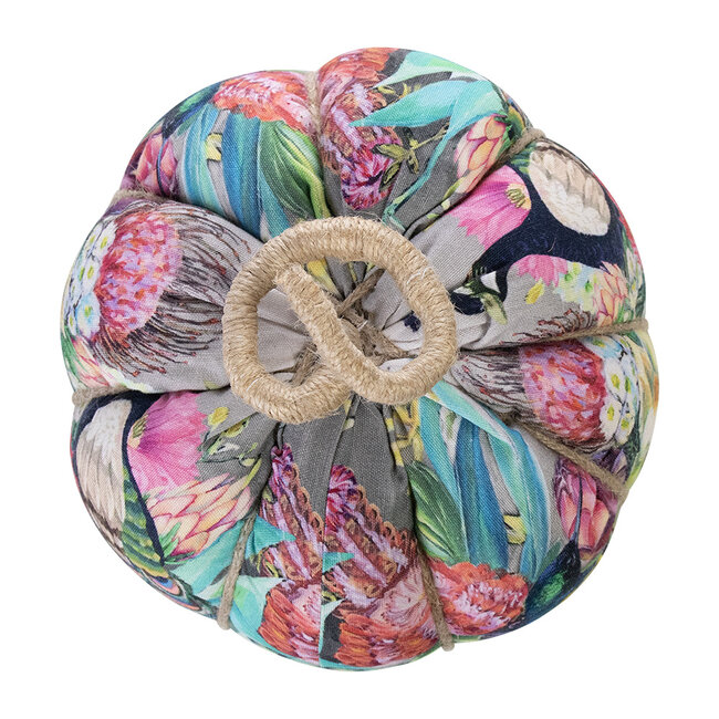 Mars & More handgemaakt decoratie fleury pompoen pauw bont medium