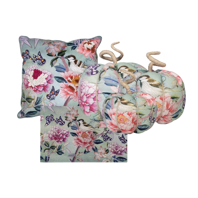 Mars & More handgemaakt decoratie fleury pompoen vlinders large