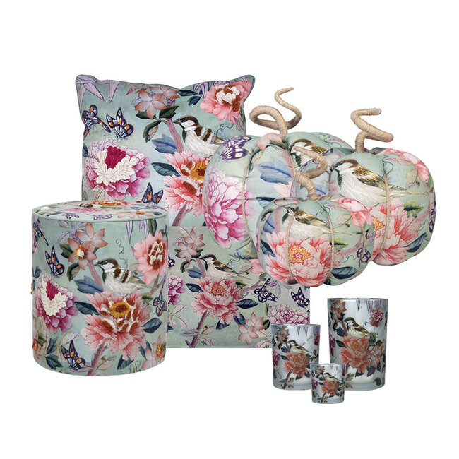 Mars & More handgemaakt decoratie fleury pompoen vlinders small