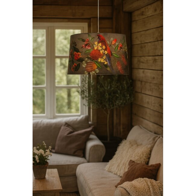 Mars & More handgemaakte hang lampenkap fleury vogels dia 35cm