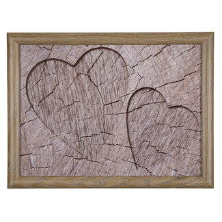 Mars & More schootkussen boomstam grijs hartjes 43cm* Mars & More schootkussen boomstam grijs hartjes 43cm*