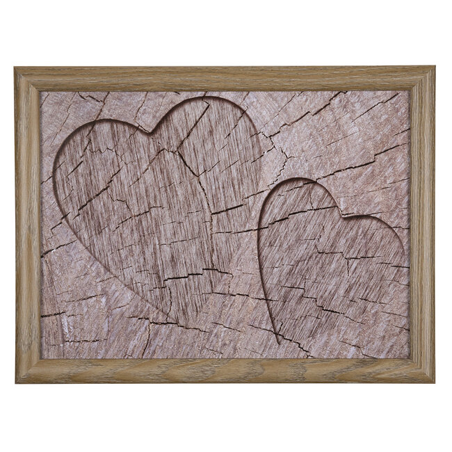 Mars & More schootkussen boomstam grijs hartjes 43cm*