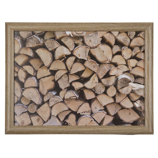 Mars & More schootkussen openhaard hout 43cm