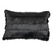 Mars & More groot kussen franjes zwart 40x60cm