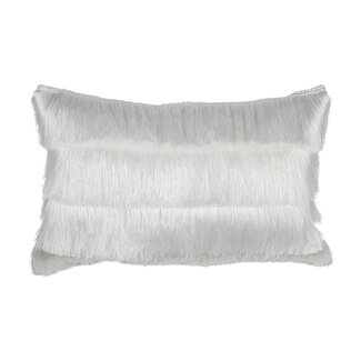 Mars & More half kussen franjes wit 30x50cm