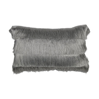 Mars & More half kussen franjes zilver 30x50cm