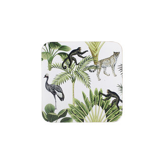 Mars & More onderzetter jungle wit 10x10cm (6)*