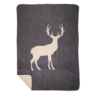 Mars & More plaid staand hert 130x180cm Mars & More plaid staand hert 130x180cm