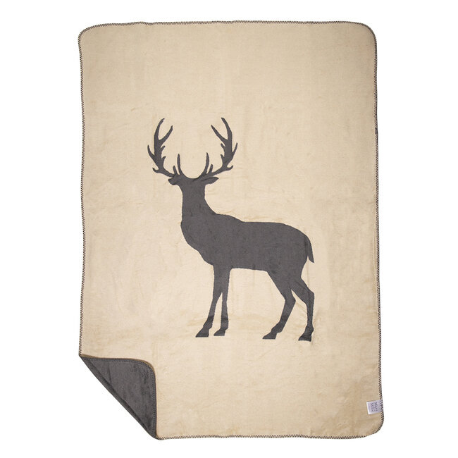 Mars & More plaid staand hert 130x180cm