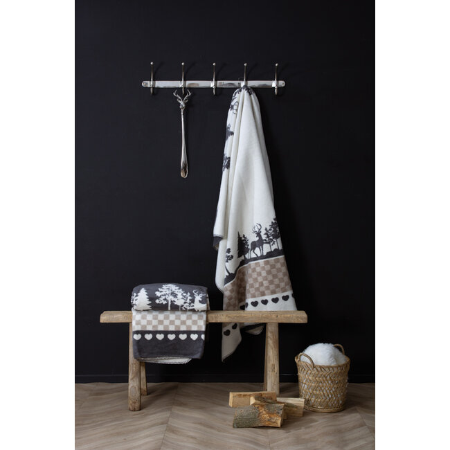 Mars & More plaid bos grijs xl 150x200cm