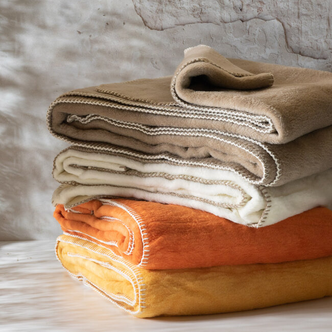 Mars & More plaid uni geel 150x200cm